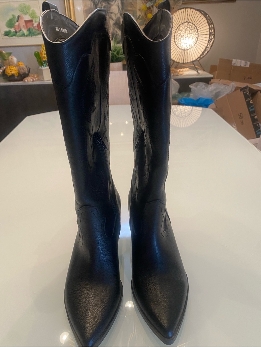 EUC DV by Dolce Vita Kindred Black Tall Western Cowboy Boots - Size 7